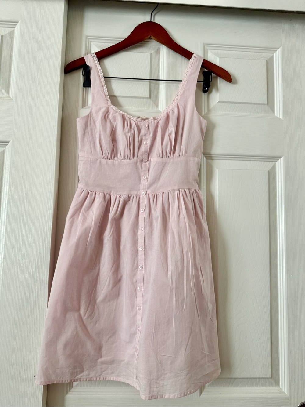 Light Pink Button-Front Sundress